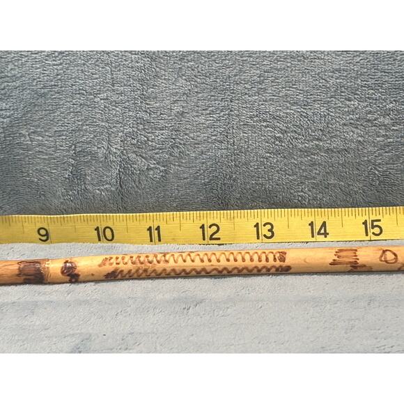 Antique Japanese Bamboo and Brass Long Traditional Art Pipe 25 Inch - Picture 3 of 8